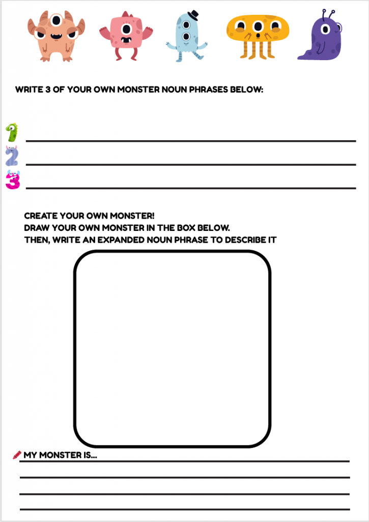 Monster Mayhem! – Expanded Noun Phrases For ESL Students Age 6-9 - Mr ...