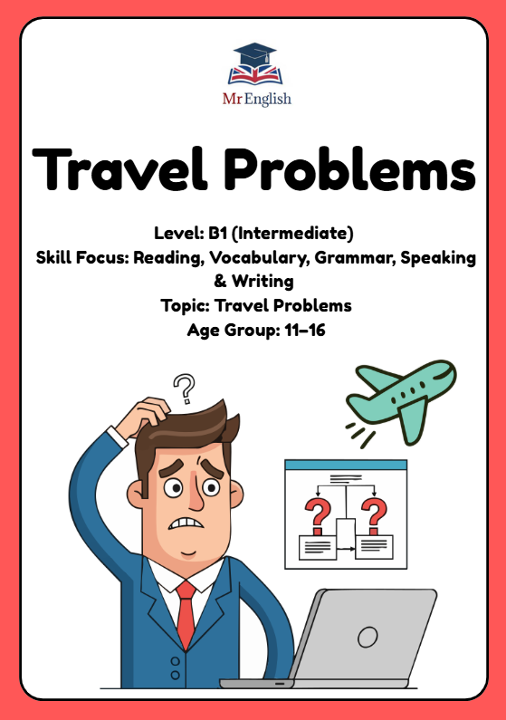 B1 Travel Problems Worksheet PDF | ESL Travel Vocabulary & First Conditional Activities for Teens