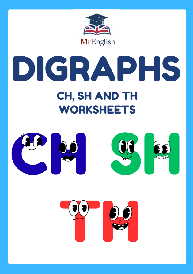 CH, SH and TH Digraph Worksheets for Kids | Phonics Activities for KS1 & Year 1 Ages 4–6
