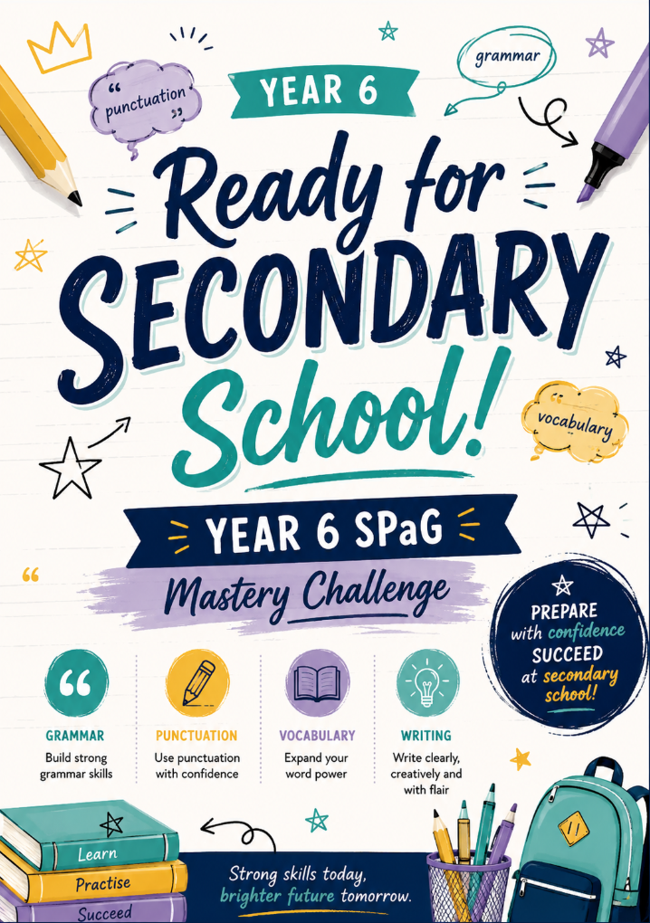 Year 6 SPaG Workbook | Ready for Secondary School Grammar & Writing Activities