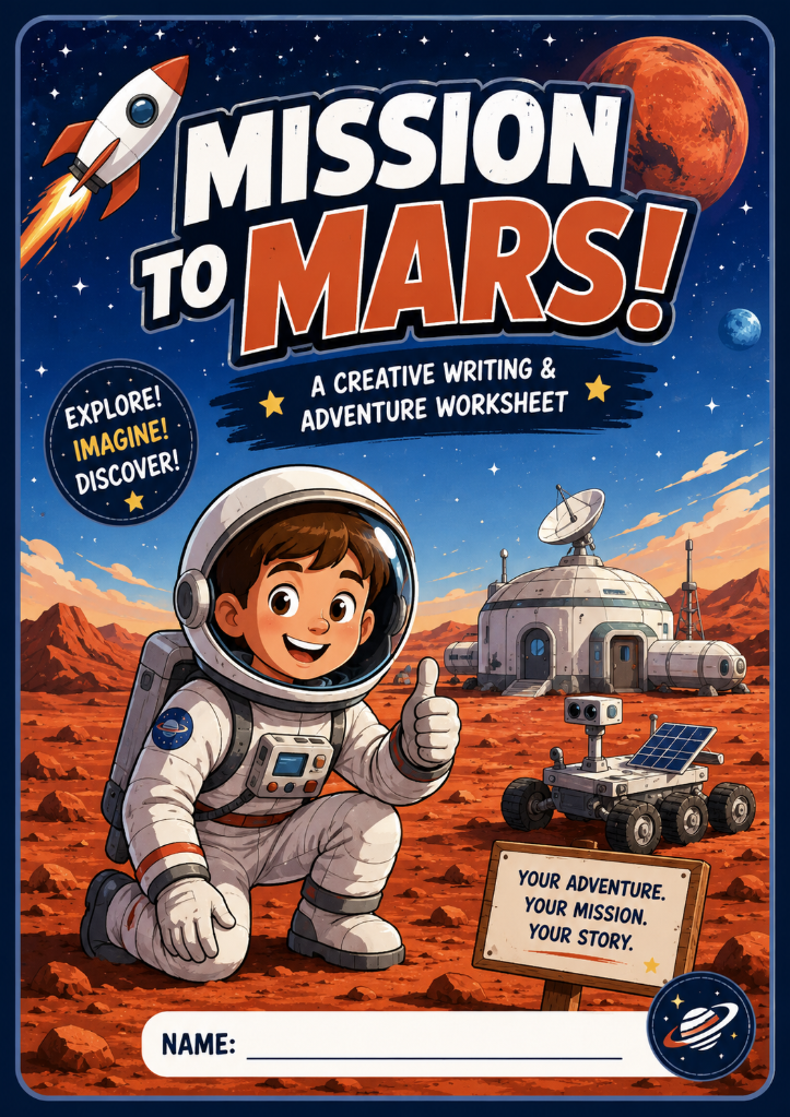 Mission to Mars Worksheet | Creative Writing & Reading Activities for KS2