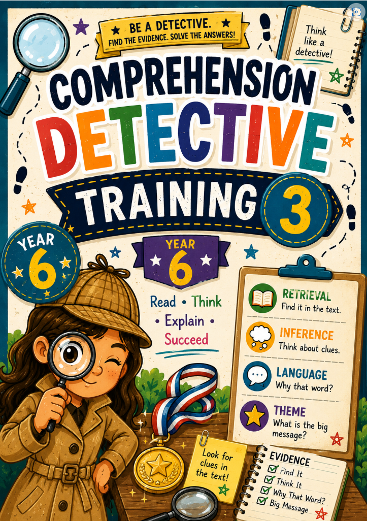 Comprehension Detective Training 3 Worksheet | Year 6 Reading Comprehension Skills