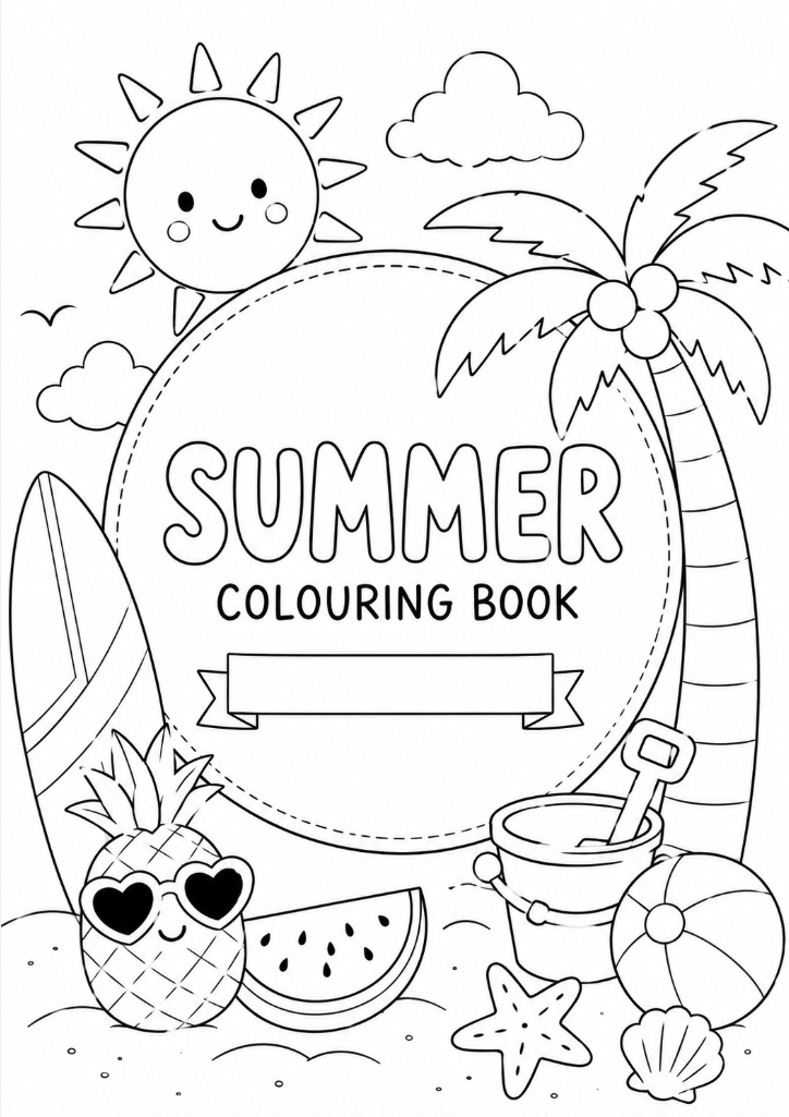 Summer Colouring Book for Kids | Printable Summer Coloring Pages