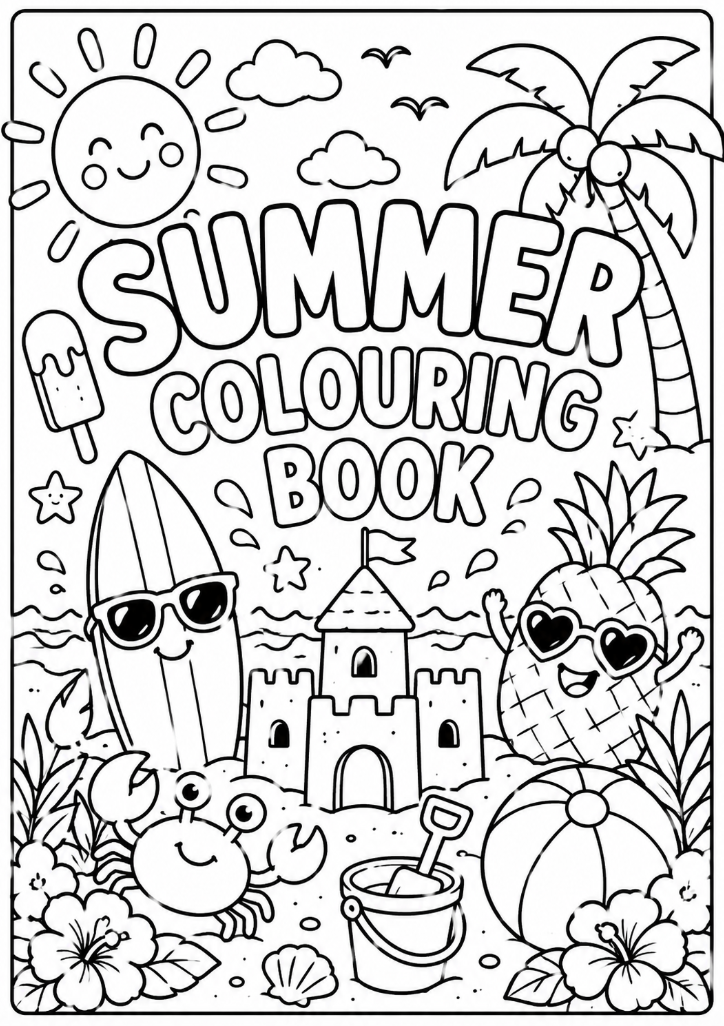 Summer Colouring Book 2 for Kids | Printable Summer Coloring Pages
