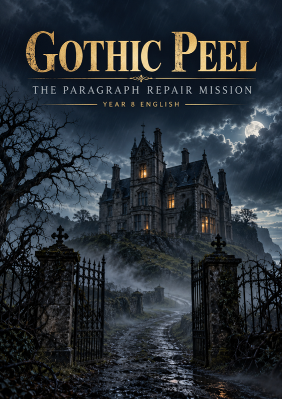 Gothic PEEL Paragraph Writing Worksheet – KS3 English