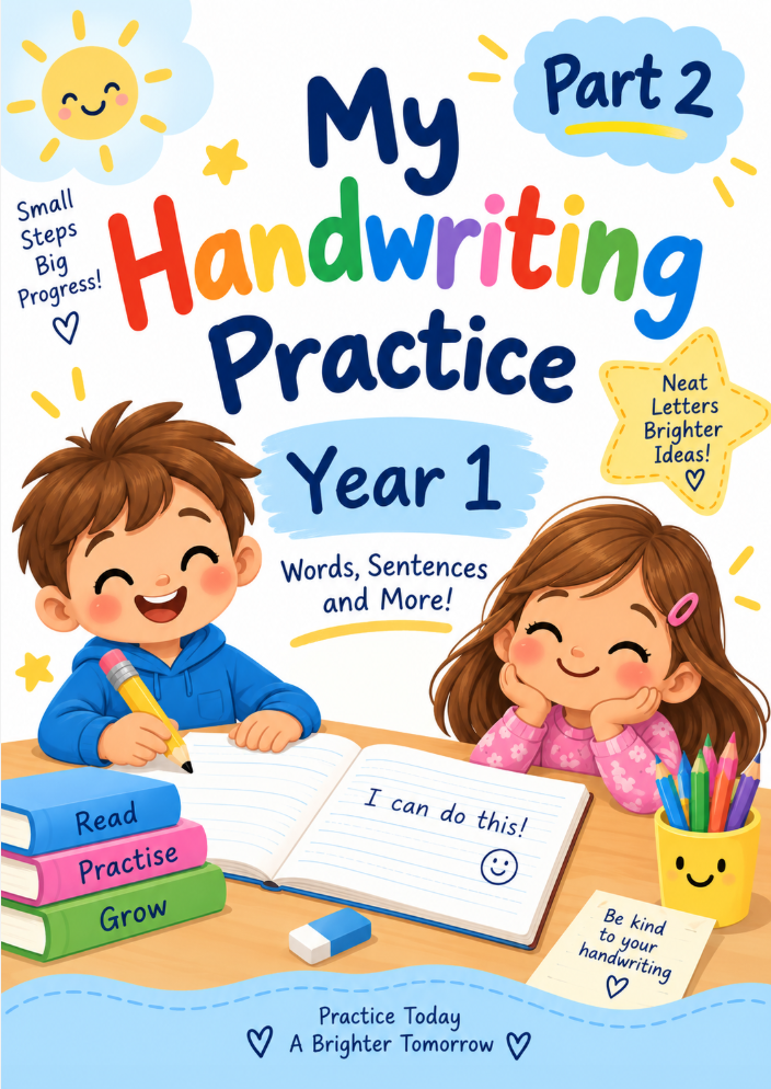 Year 1 Handwriting Practice Part 2 – Words and Sentences