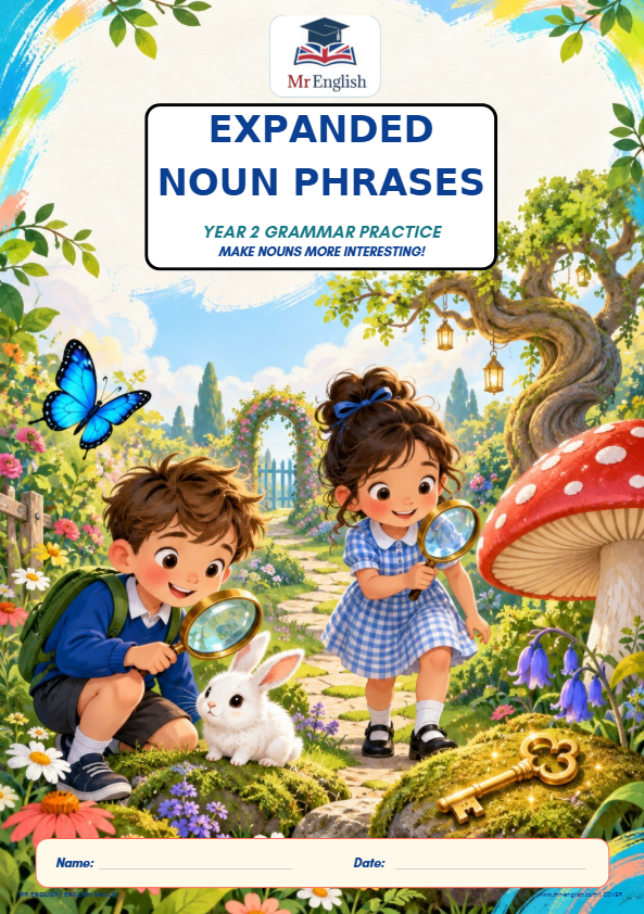 Year 2 Expanded Noun Phrases Worksheet | KS1 Grammar