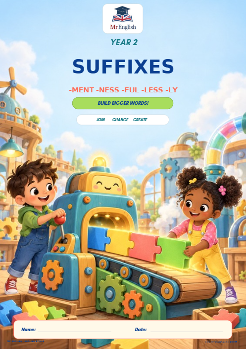 Year 2 Suffixes Worksheet | KS1 Spelling & Grammar