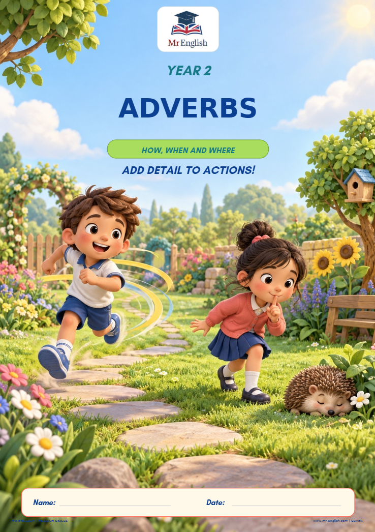 Year 2 Adverbs Worksheet | How, When and Where | KS1