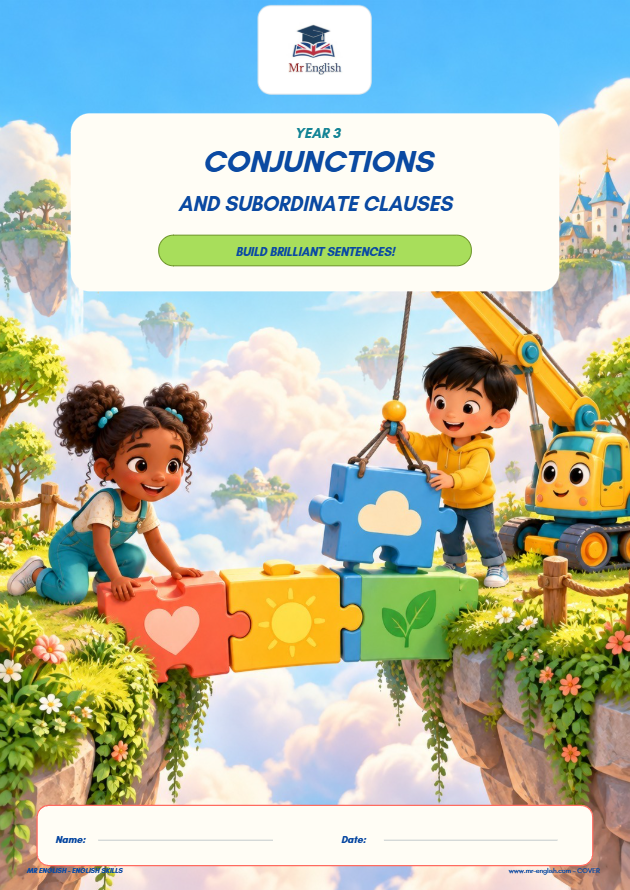 Year 3 Conjunctions and Subordinate Clauses Worksheet